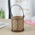 Portable Iron Storage Basket Iron Linen Flower Basket Fabric Flower Device Portable Flower Pot Waterproof Inner Storage Basket