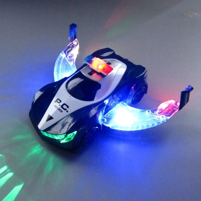 New Electric Universal Automatic Deformation Police Car Light Music Rotating 360 ° Boy Toy Stall Hot Sale