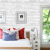 Wall Sticker SA-1022 White Brick Wallpaper Living Room Bedroom Cabinet Dining Room Bedroom Background Dress up Belt Stickers 45cm