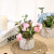 Han Style Rose Artificial Flower Set Fake Flower Dining Table Living Room Coffee Table Silk Flower Decoration Floriculture Decoration Pendulum