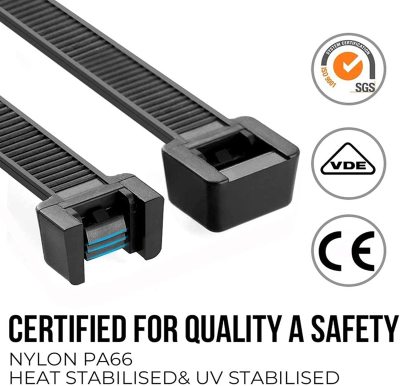 Cable Zip Tie Heavy Type 40.65cm Plastic Belt 120 Pounds Tensile Strength Nylon Cable Tie UV Protection