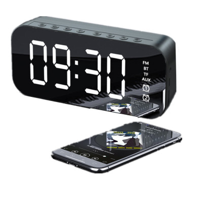Creative Multifunctional Led Digital Alarm Clock Bluetooth Speaker Bedside Table Luminous Electronic Loudspeaker Gift