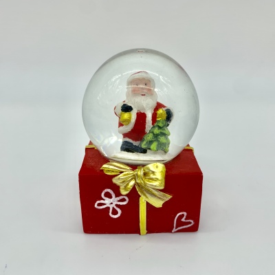 Christmas Polo Christmas Glass Crystal Ball Santa Claus Snowman Cake Baking Decoration Christmas Table Ornaments