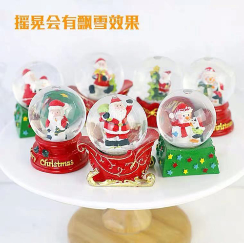 christmas  decoration baking cake topper santa claus sled gift bag decoration dessert table doll