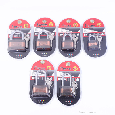 High Quality Two-Color Electroplating Blade Padlock Waterproof Anti-Rust Anti-Theft Household Warehouse Lock