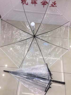 60cm 8 Bones Transparent Umbrella,, Reverse Umbrella. Advertising Umbrella, Umbrella, Straight Umbrella, Transparent Umbrella,