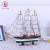 Painted Desk Ornaments 33cm Handmade Boat Simulation Sailboat Model Solid Wood Displayed Sailing Crafts