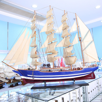 Wanshang Sailboat Model Office Decoration Ship Model Wooden Craft Gift Decoration Wholesale