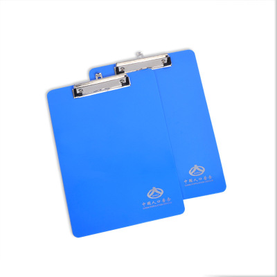 Inventory Clearance A4 Census Special Flat Clip Plastic Power Clip Blue Folder Customizable Printing