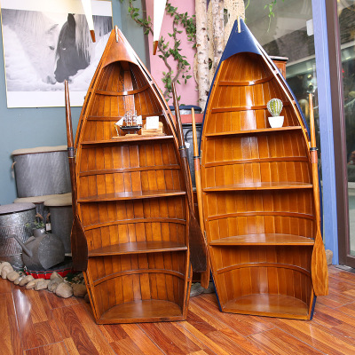 Creative Ship Type Handmade Wooden Wine Cabinet Marine Theme Antique Bar Decorative Crafts Decoration Factory Wholesale