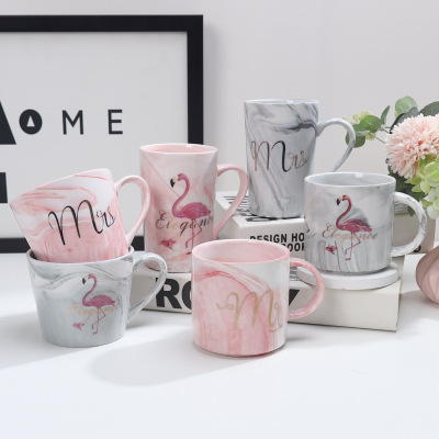 Ceramic Cup Gift Mug Cartoon Promotional Water Cup Creative Marble Pattern Cup Coffee Cup Custom Logo