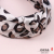 Personalized Leopard Pattern Color Matching Wide Brim Anti-Slip Hairpin Headband Knotted Cross Fabric Versatile Headband Multi-Color Optional