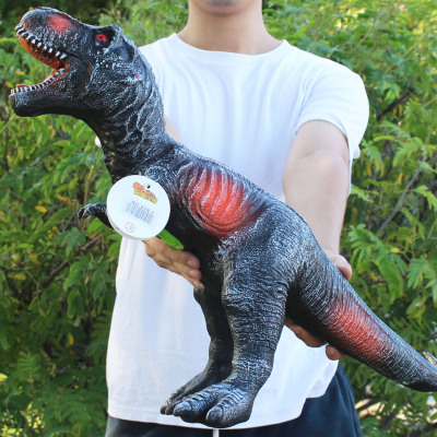 Children's Simulation Soft Rubber Dinosaur Toy Tyrannosaurus Model Boy 3 Years Old 6 Gift Animal Toy Big Dinosaur Toy