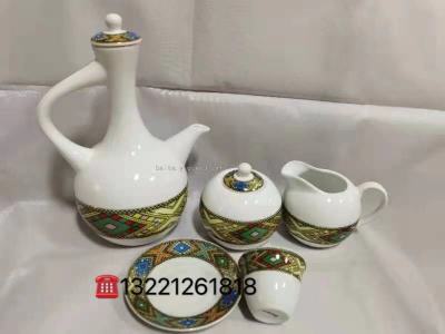European-Style High-End Ceramic Coffee Set Set Style Afternoon Tea Flowering Tea Cup Small Luxury Household