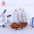 Decoration European and American Painted Solid Wood Boat Crafts Desk Ornaments 33cm Handmade Boat Small Simulation Boutique Boat Model