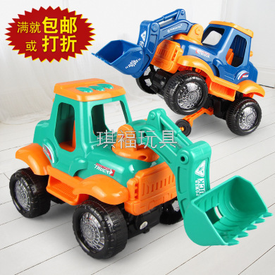 Hot Sale Electric Universal Bulldozer Music Light Stunt 360 Degree Rotating Engineering Car Model Toy Car Boy