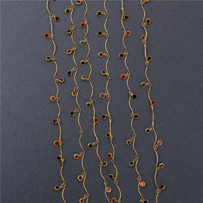 Colorful Rhinestone Snake Bone Chain DIY Handmade Material Kit Ear Studs Earrings Bracelet Accessories