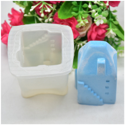 3D Silicone Mold Christmas Small House Modeling Cake Fondant Chocolate Mold Clay Aromatherapy Silicone Mold