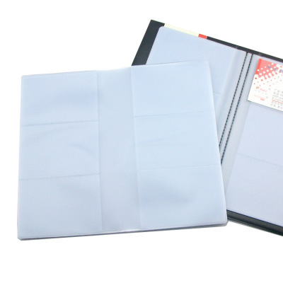 Wholesale Customized Soft PVC Business Card Album Refill Transparent Triple Card Holder Info Booklet Inner Page 3 Card Bag Loose-Leaf Inner Core