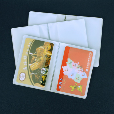 In Stock Wholesale PVC Transparent Frosted 12-Wire Inner Page Soft Single-Sided Card 20-Page Card Holder Inner Page Can Be Customized