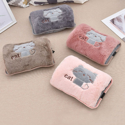Rechargeable Explosion-Proof Hot Water Bag Baby Cute Plush Electric Hand Warmer Female Belly Filling Cute Hot Water Bag