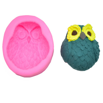 DIY Owl Chocolate Fondant Cake Baking Tools Handmade Soap Animal Modeling Silicone Mold