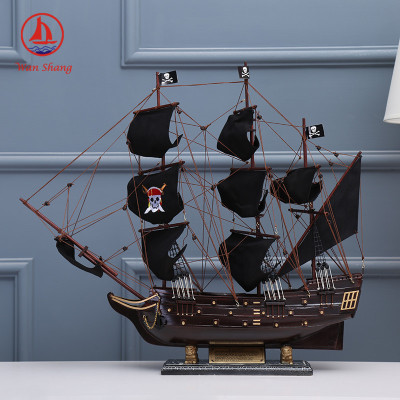 New Black One Piece Sailing Simulation Model Handmade Crafts Decoration Office Decoration Ship Model Wholesale