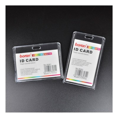 Wholesale High Transparent Hard ID Card Case Student Card Cover Access Card Cover Work ID Card Holder Name Tag Protective Case