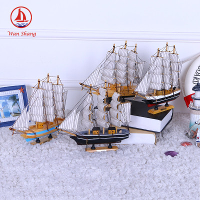 New Product Creative Simulation Ship Model a Variety of Mediterranean Sailing Boat 27cm Handmade Boat Crafts Decoration Cake Ornaments