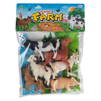 Baby Cognitive Farm Animal Model Animal Husbandry Pig Dog Animal Toy 6-Inch Maternal and Infant Store Hot Selling Cow Horse Toy