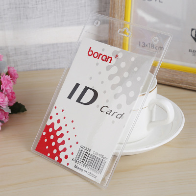 Wholesale 628 Soft Film ID Card Holder Vertical Transparent Work Card Holder Badge Exhibition Card Protective Cover