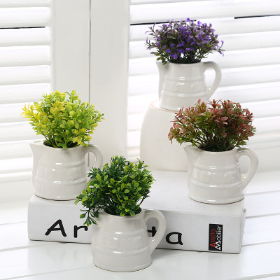 2019 Artificial Plant Valentine's Day Gift Artificial Flower Indoor Table Decoration Flower Small Plant Bonsai Customization