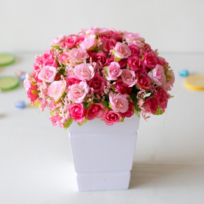 Small Rose Rose Bud Artificial Flower Artificial Flower Plastic Flower Silk Flower Bonsai Flower