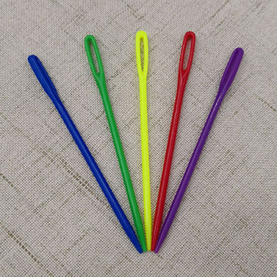 Factory Direct Sales Knitting Tool-7.5cm Colored Plastic Small Needle Plastic Sewing Needle