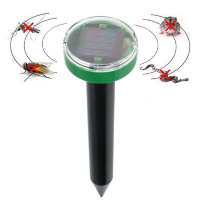Solar Pest Repeller Ultrasonic Vibration Electronic Snake Repellent Multifunctional Lawn Waterproof Insect Killer