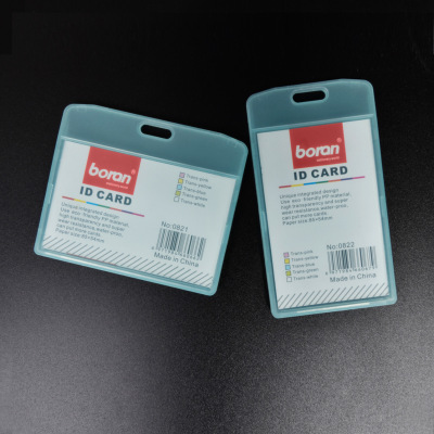 Wholesale Pp Transparent Documents Ferrule Student Card Holder Access Card Cover Work Card Horizontal and Vertical Name Tag Covers