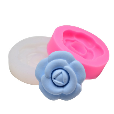 DIY Baking Tool Camellia Aromatherapy Gypsum Shape Cake Decorating Fondant Silicone Mold