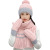 Wool Cap Female Winter Korean Style All-Matching Knitting Hat, Scarf and Gloves Three-Piece Ear Protection and Wind Protection Cold Suit