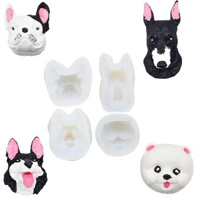 DIY Baking Tool Durbin Pomeranian Border Collie Shepherd Dog Aromatherapy Gypsum Mold Homemade Plaster Decoration