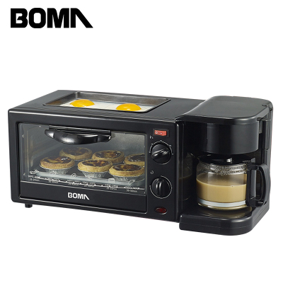 Boma Brand Triple Breakfast Machine Household Multi-Functional Electric Oven Coffee Machine Fry Pan Hot Sale 3000W