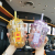 Double Layer Straw Plastic Cup Cute Milky Tea Cup Portable Simple Fashion Female Student Children's Cups Gift Large Capacity