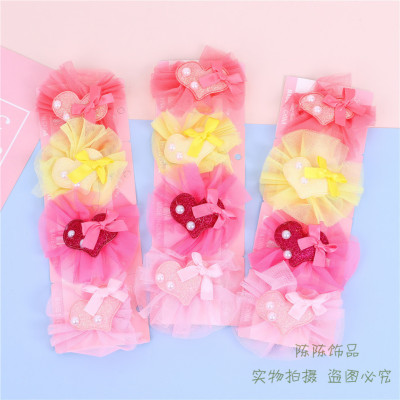 Children Hairpin Headdress Cute Princess Baby Lace Headband Head Flower Hairpin Hair Accessories