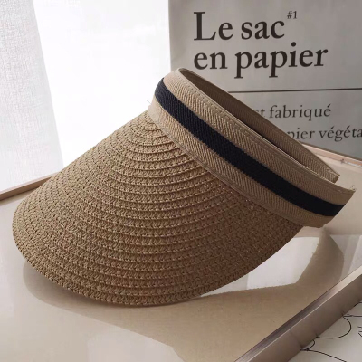 INS Internet Celebrity Topless Hat Women's Sun Hat Summer Versatile Sun-Proof Face Cover Korean Style Trendy Headless Straw Hat Sun Hat