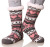 Currently Available Jacquard Love Striped with Fleece Lining Non-Slip Snow Bar Socks Cross-Border E-Commerce Thickened Indoor Knitted Socks Four Sets