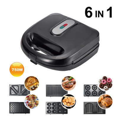 Sandwich Maker Household Multi-Function Waffle Machine Heating Electric Baking Pan Steak Cutter Panini Breakfast Machine