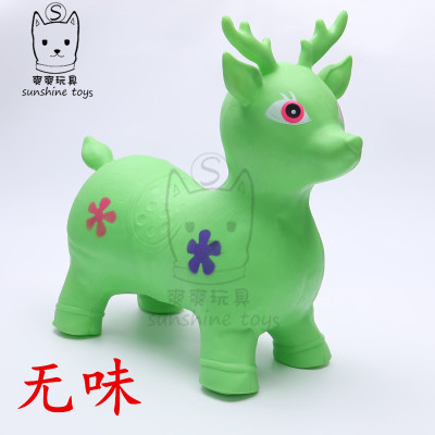 Factory Custom Tasteless Thickening Music Jumping Horse plus-Sized No Cartoon PVC Inflatable Animal Toy Stall Hot Sale