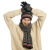 New Winter Set Warm Amazon Foreign Trade Cross-Border Acrylic Three-Piece Wool Hat Scarf Gloves