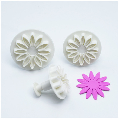 DIY Baking Tool Three-Piece SUNFLOWER Die Spring Cake Fondant Cookies Spring Embossing Mold