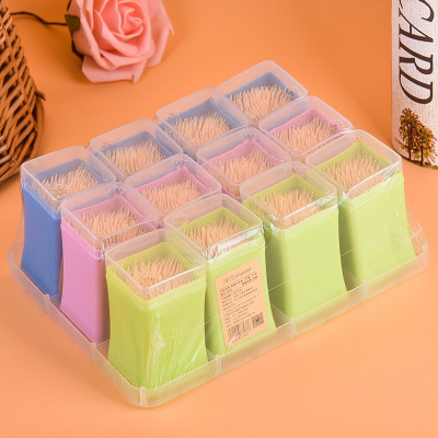 Factory Direct Toothpick Disposable Bamboo Toothpick Pagoda Household Hotel Bottled Environmentally Friendly Safety Toothpick Holder Plastic