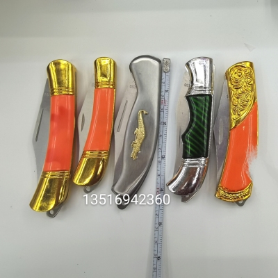 Russian Hot Sale Civilian Fruit Knife Folding Knife Crocodile Knife, Outdoor Tools 999, 988, 968, 218